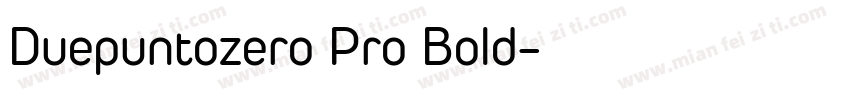 Duepuntozero Pro Bold字体转换